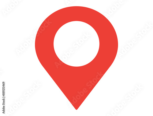 red pin point. map address location pointer symbol
