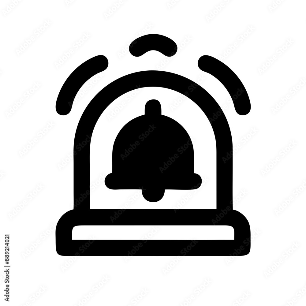 Fototapeta premium Notification bell icon. Alarm symbol. Incoming inbox message. Ringing bells. Alarm clock and smartphone application alert. Social media element. New message symbol flat style - stock vector.