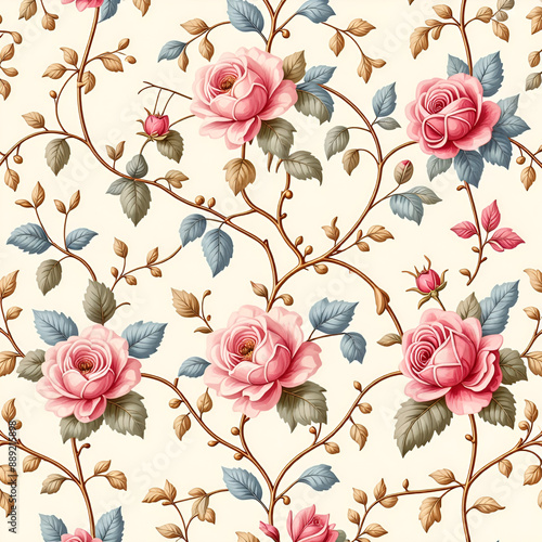 seamless pattern with flowers