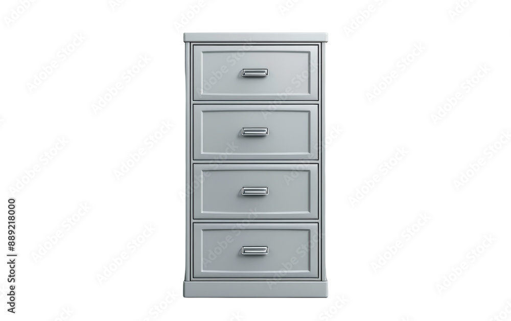 Gray Four Drawer Chest With Silver Hardware Gray Four Drawer Chest With Silver Hardware