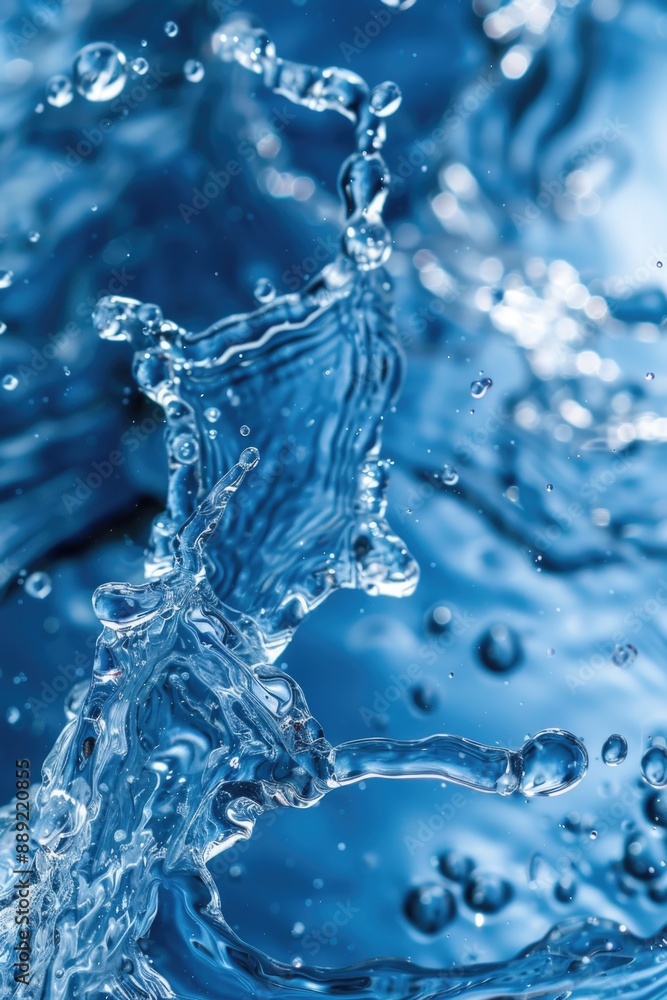 A splash of water with many small droplets A splash of water with many small droplets