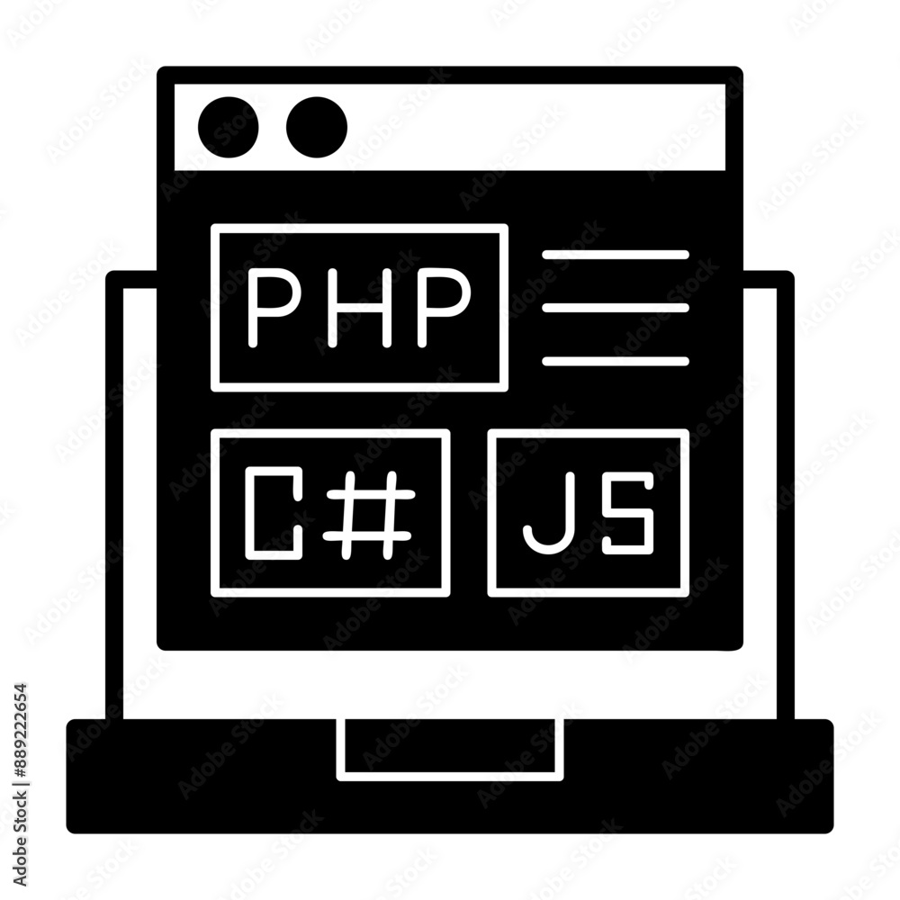 Coding Language Vector Icon Design Coding Language Vector Icon Design