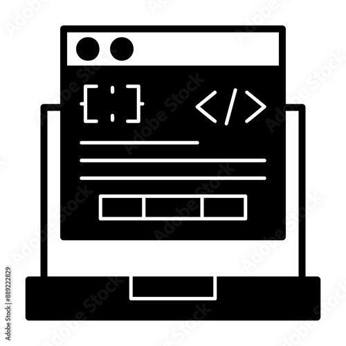 Code Processor Vector Icon Design