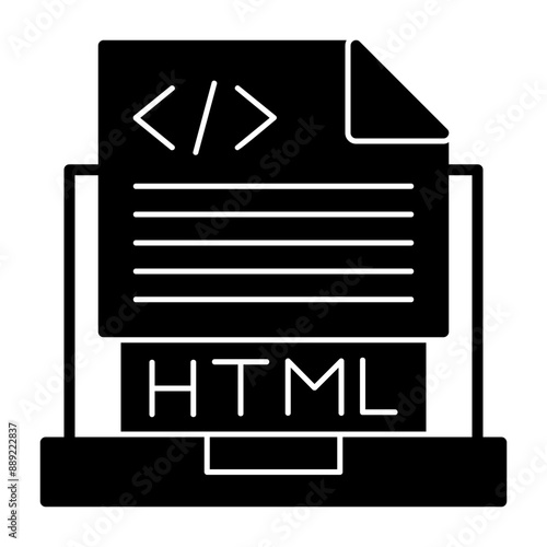 Html File Vector Icon Design