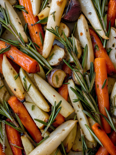 A vibrant sprig of rosemary...
