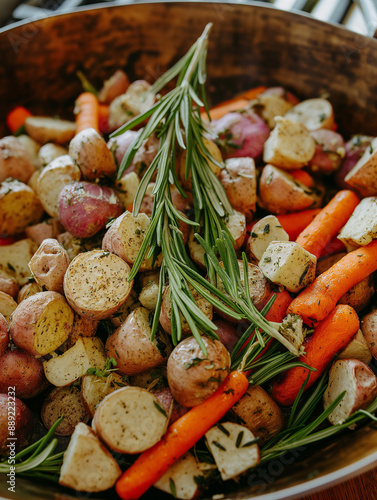 A vibrant sprig of rosemary...