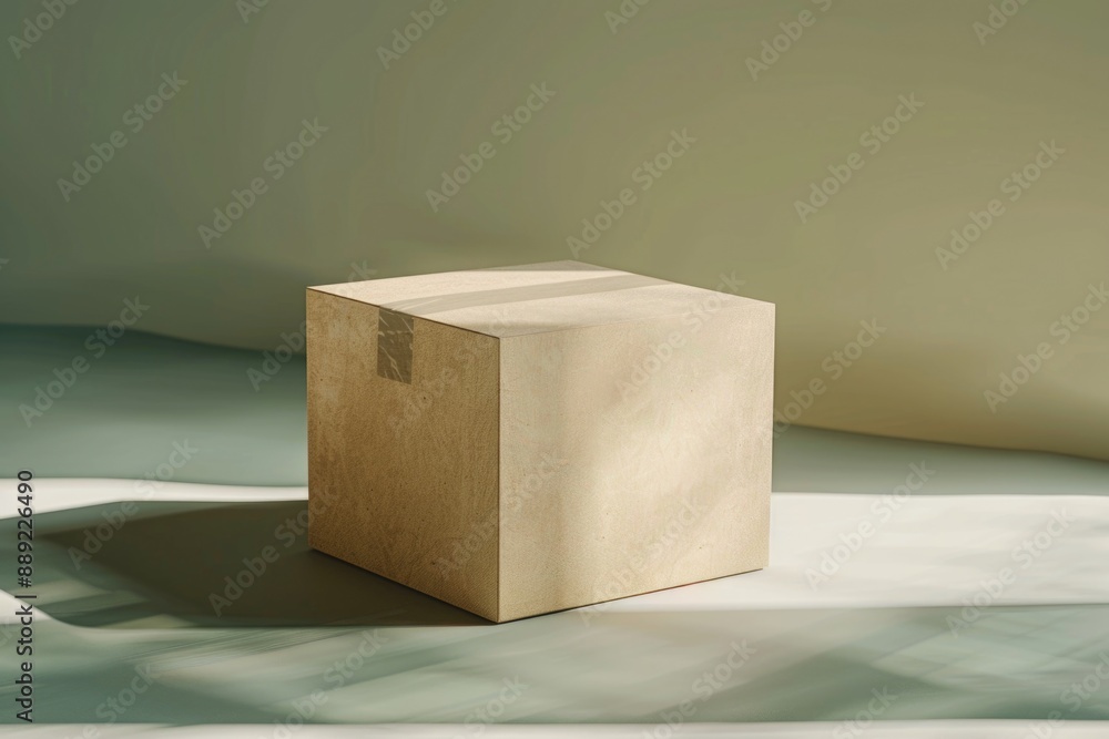 A box sits on a white surface, perfect for showcasing small items or as a prop in photography and graphic design A box sits on a white surface, perfect for showcasing small items or as a prop in photography and graphic design