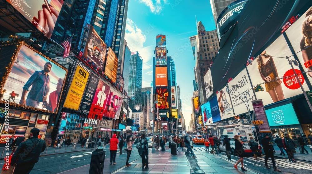 busy street of times square of new york busy street of times square of new york