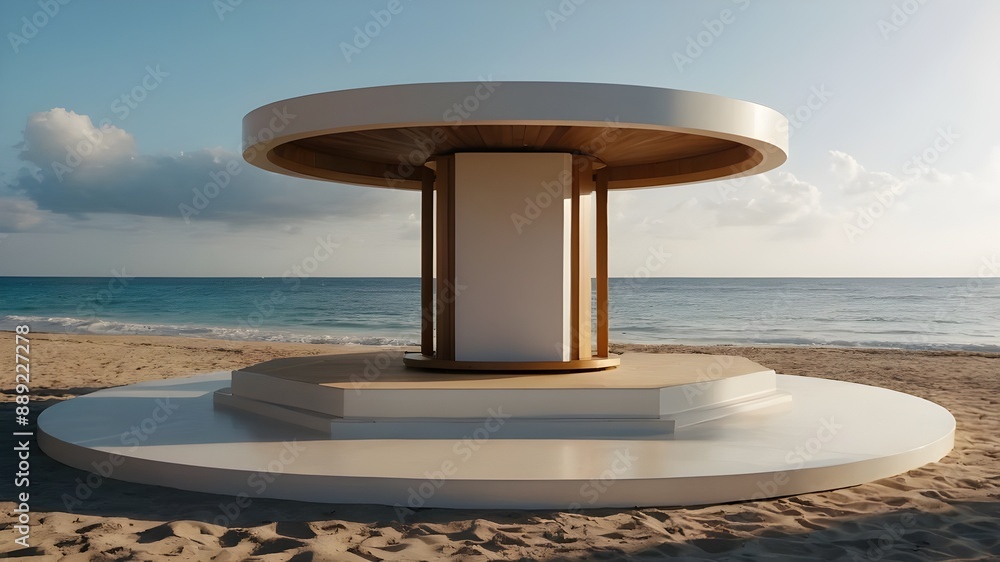 Obraz premium clock on the beach