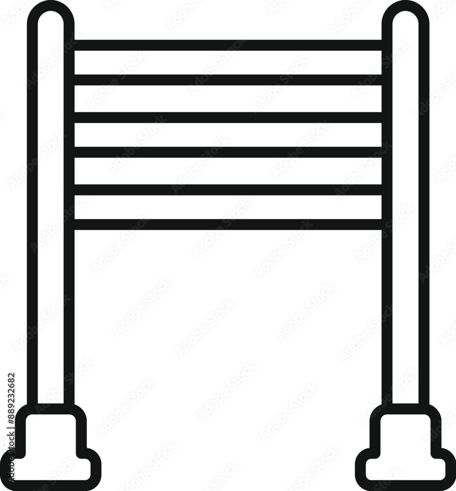 Swedish wall bars gymnastic equipment icon, outline style Swedish wall bars gymnastic equipment icon, outline style