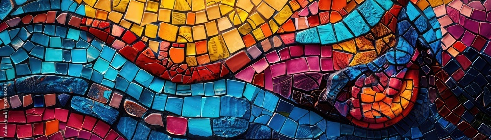 Abstract artwork with mosaic-like patterns and vibrant colors, showcasing cultural and artistic diversity Abstract artwork with mosaic-like patterns and vibrant colors, showcasing cultural and artistic diversity