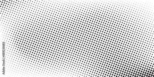 Halftone faded gradient texture. Grunge halftone grit background. White and black sand noise wallpaper. Retro pixilated vector backdrop