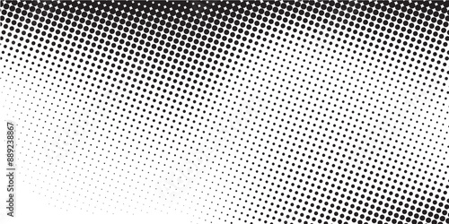 Halftone faded gradient texture. Grunge halftone grit background. White and black sand noise wallpaper. Retro pixilated vector backdrop