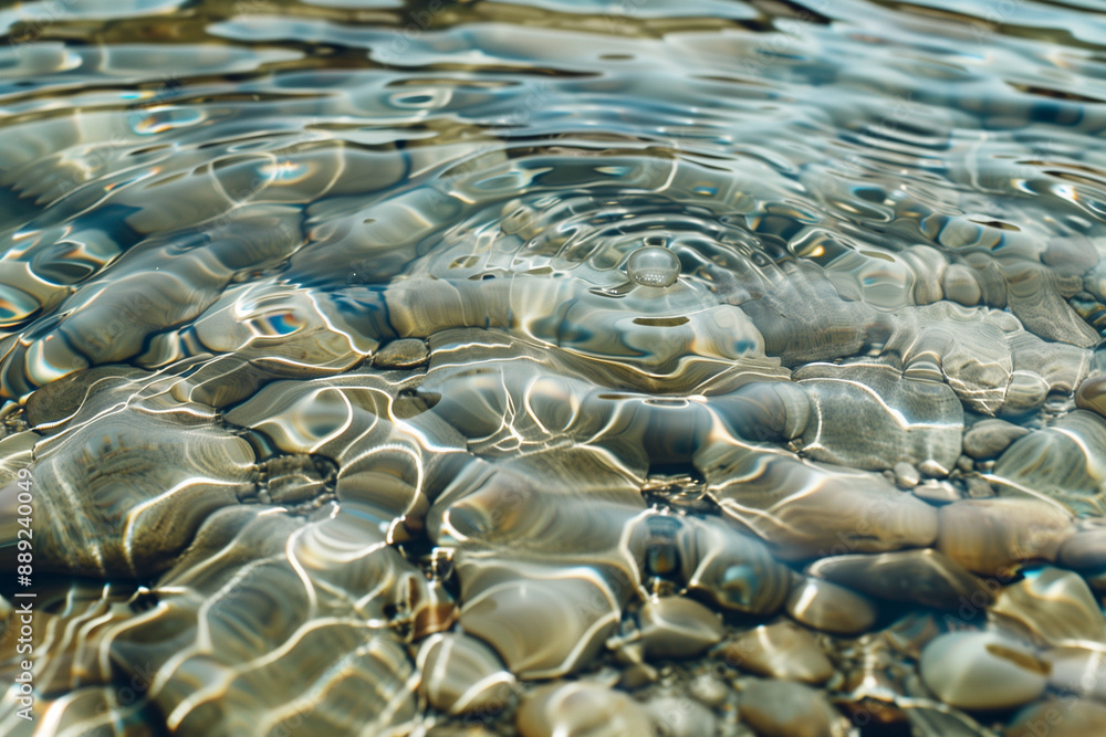 Obraz premium ripples in clear water
