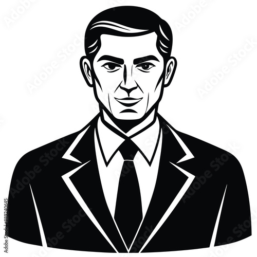 Businessman cartoon vector, isolated on a white background 
