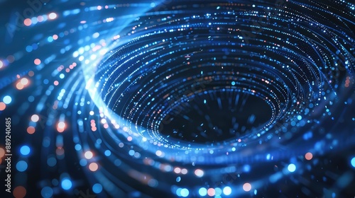 Wallpaper Mural Swirling Blue Light Vortex Torontodigital.ca