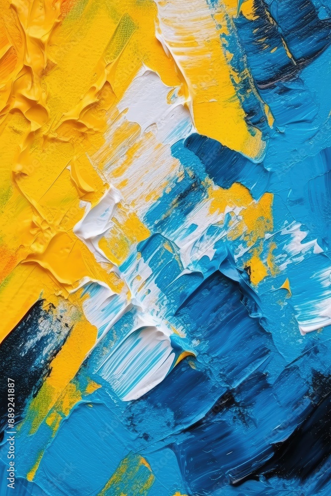 Fototapeta premium Vibrant Abstract Brushstrokes Patterns