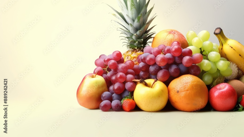 Vibrant Assorted Fresh Fruits Display Vibrant Assorted Fresh Fruits Display