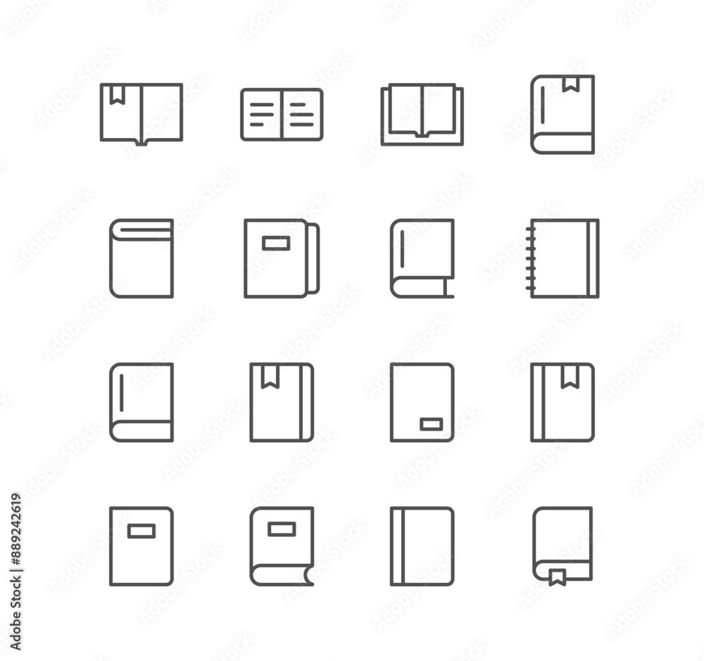 Set of book and learning icons, page, organizer, bookmark, textbook and linear variety vectors.
Set of book and learning icons, page, organizer, bookmark, textbook and linear variety vectors.