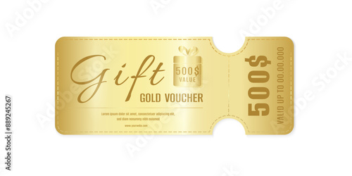 Gift Gold Voucher Coupon sale