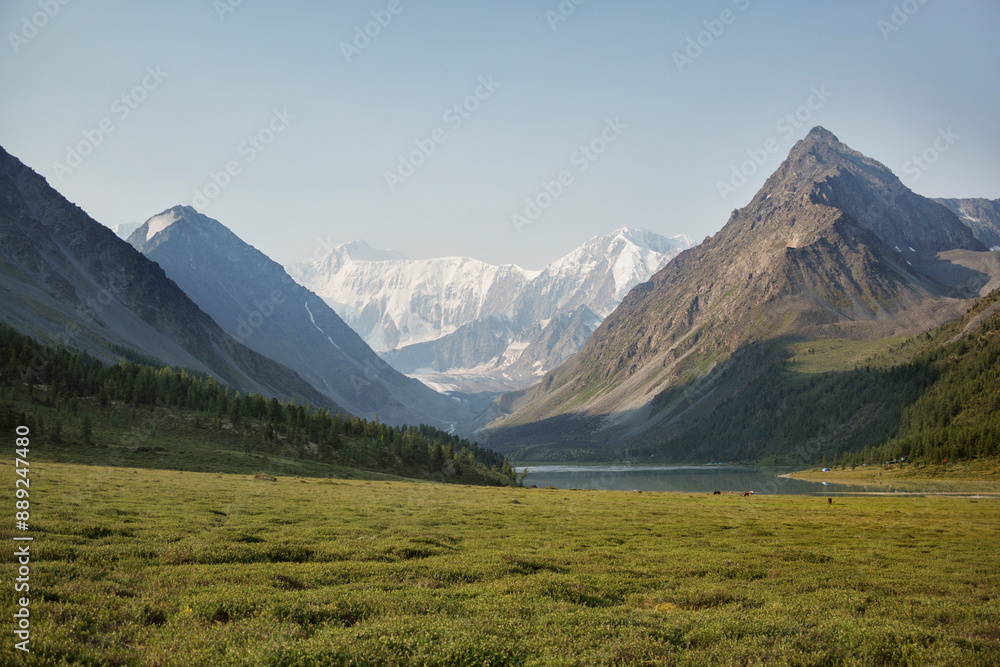 Lake Akkem valley and Beluha Mountain. Altai. Russia Lake Akkem valley and Beluha Mountain. Altai. Russia