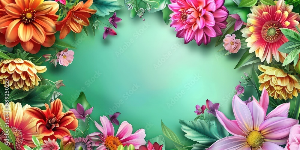 Colorful Flower Frame Colorful Flower Frame