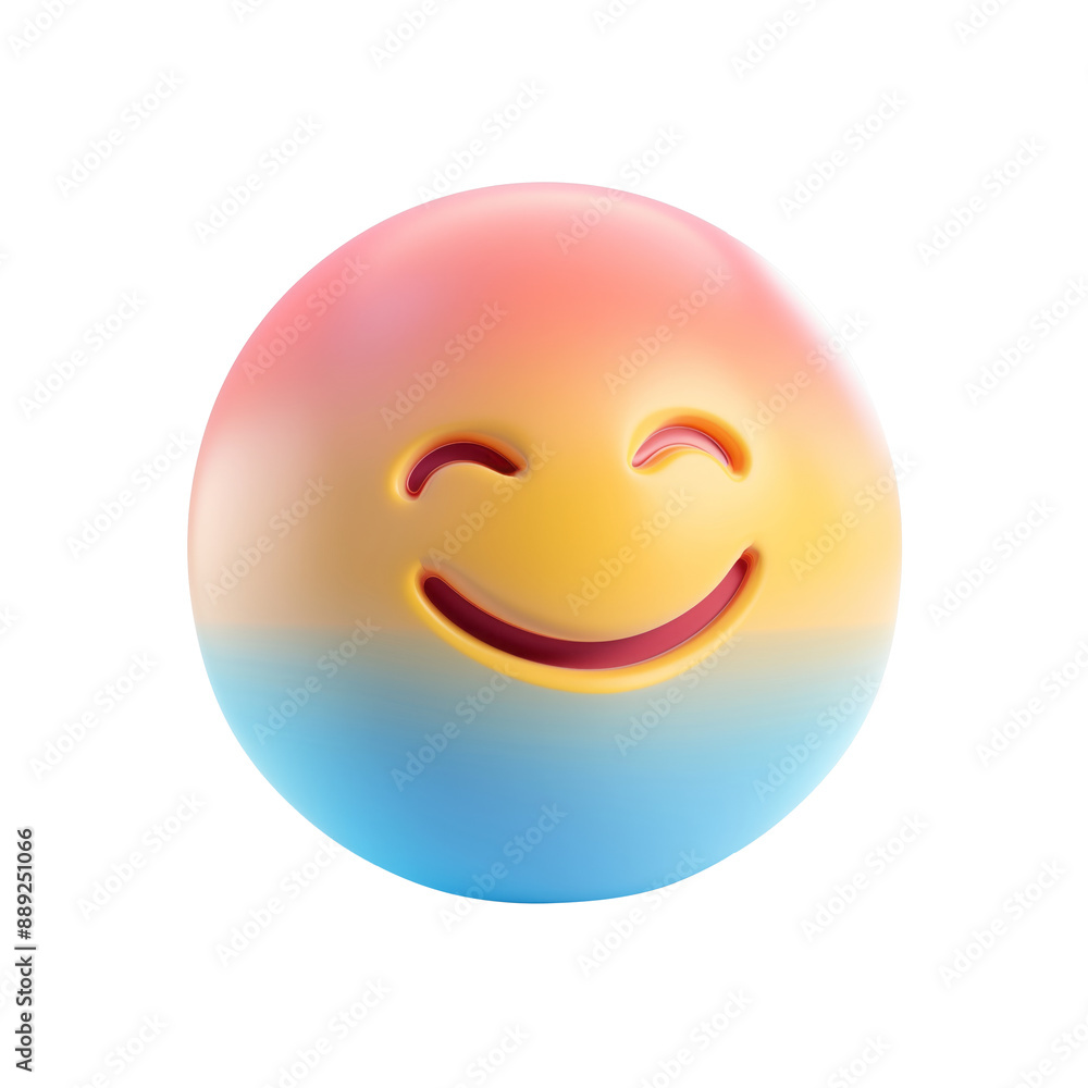 3d business face smile icon on transparent background 3d business face smile icon on transparent background