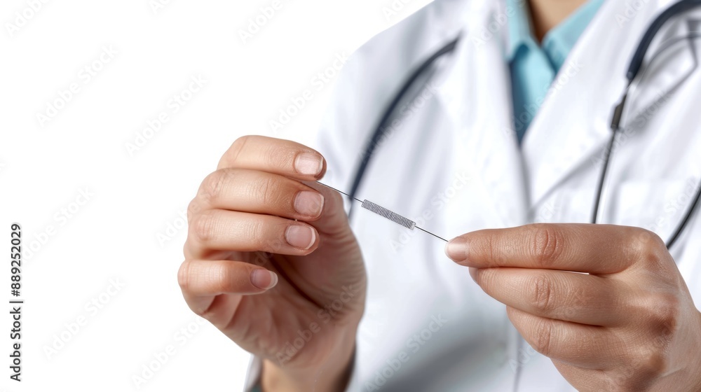Close-up of a doctor holding a medical instrument. This image is suited for healthcare and medicine-themed content. Ideal for illustrating medical and hospital topics. Clear and professional style. AI Close-up of a doctor holding a medical instrument. This image is suited for healthcare and medicine-themed content. Ideal for illustrating medical and hospital topics. Clear and professional style. AI