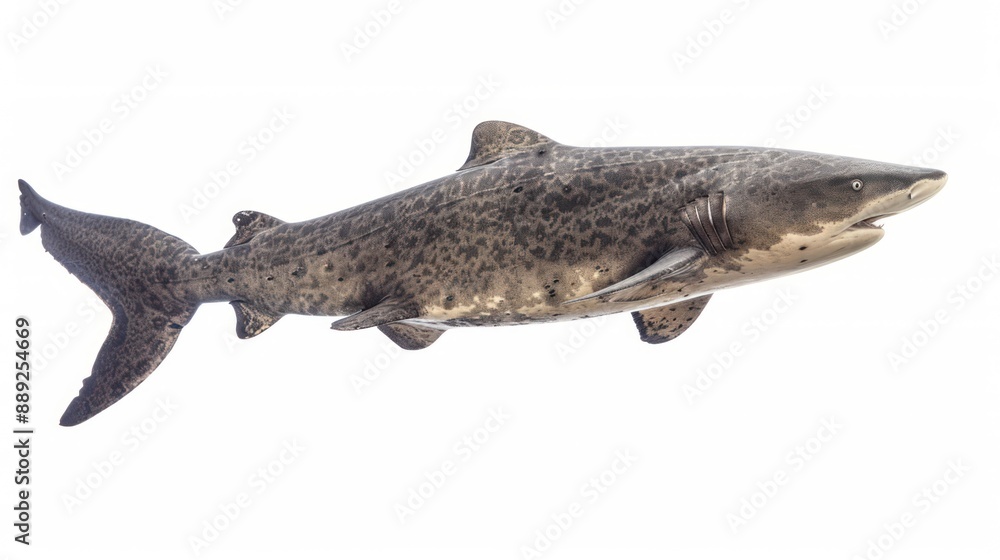 Naklejka premium Greenland Shark full body on white background
