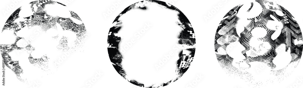 Obraz premium Grunge post Stamps Collection, Circles. Banners, Insignias , Logos, Icons, Labels and Badges Set . vector distress textures.blank shapes.