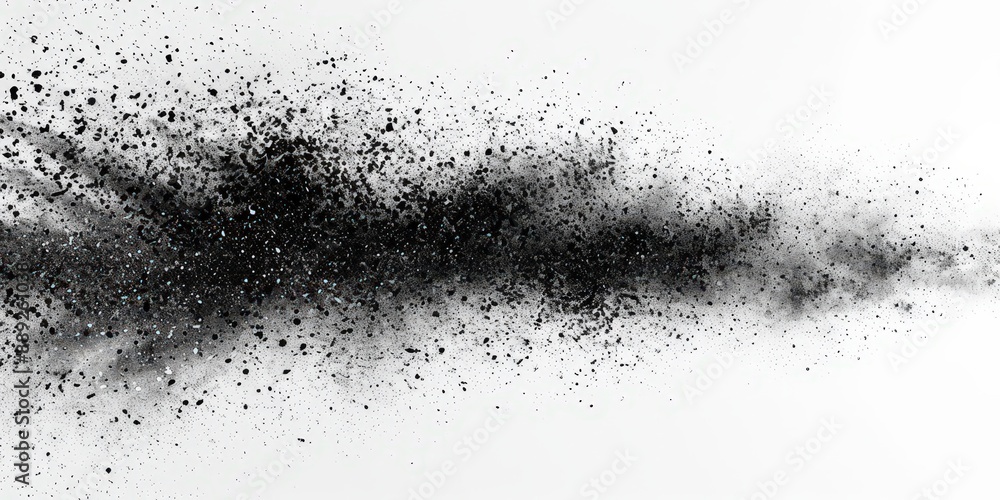 Obraz premium Black Powder Explosion Abstract