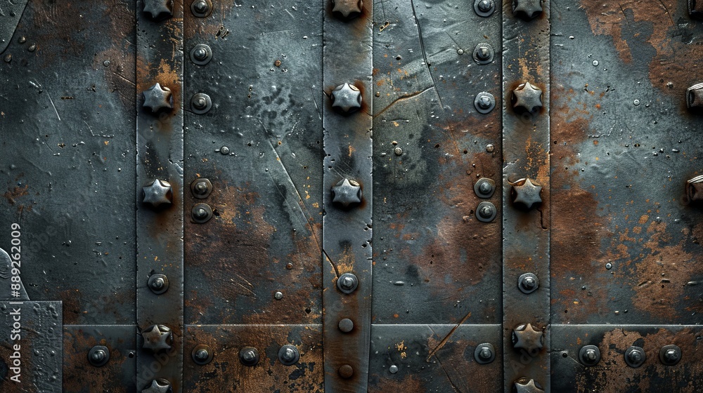 Fototapeta premium gritty metal background , industrial metal texture , rusted bolt background , metal background with bolt