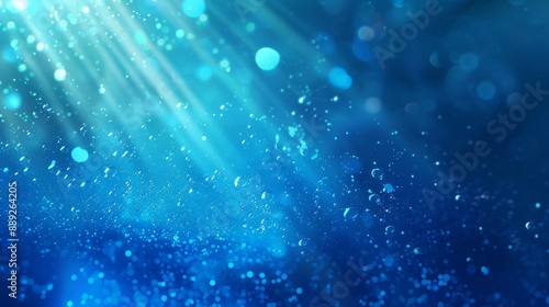 Blue blurred natural background with water