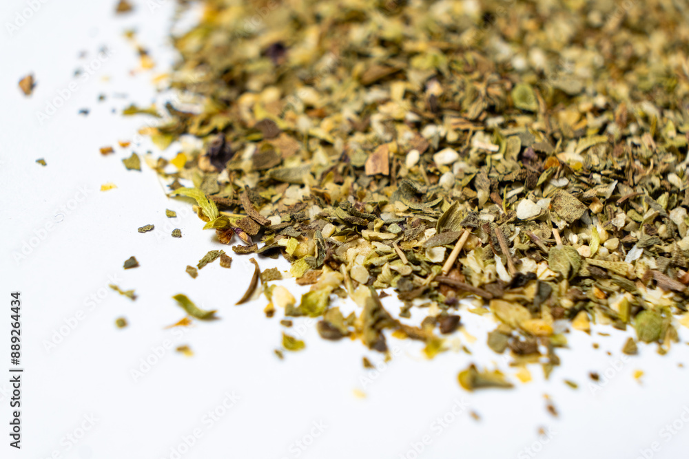Herb blend seasoning of oregano, basil, onion, garlic and thyme Herb blend seasoning of oregano, basil, onion, garlic and thyme