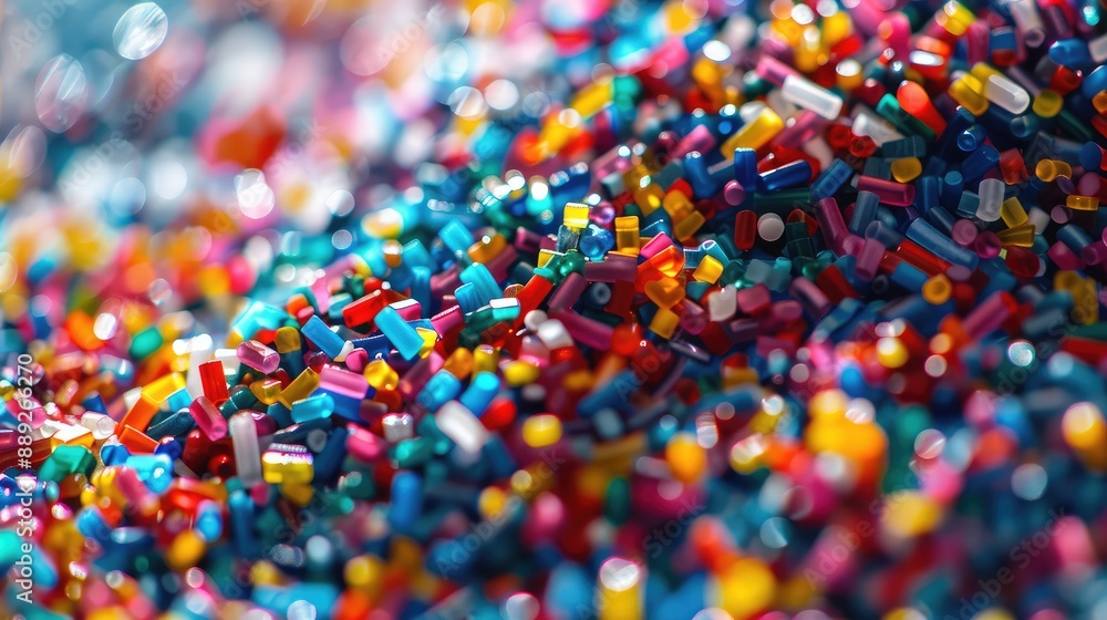 Vibrant Multicolored Beads Close-up Vibrant Multicolored Beads Close-up