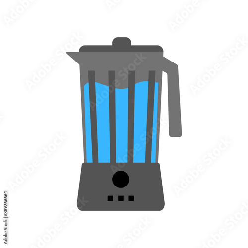 Electronic blender illustration. Cooking ware design
