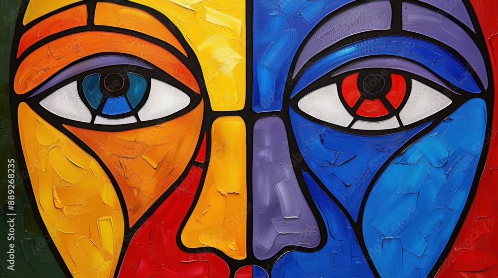 portrait of a woman with painted face portrait of a woman with painted face