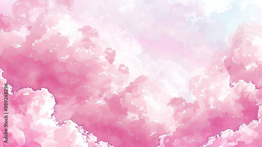Fototapeta premium Watercolor background with abstract light pink stain
