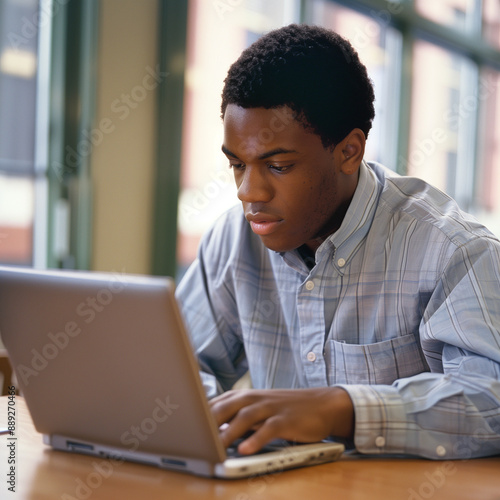 man using computer