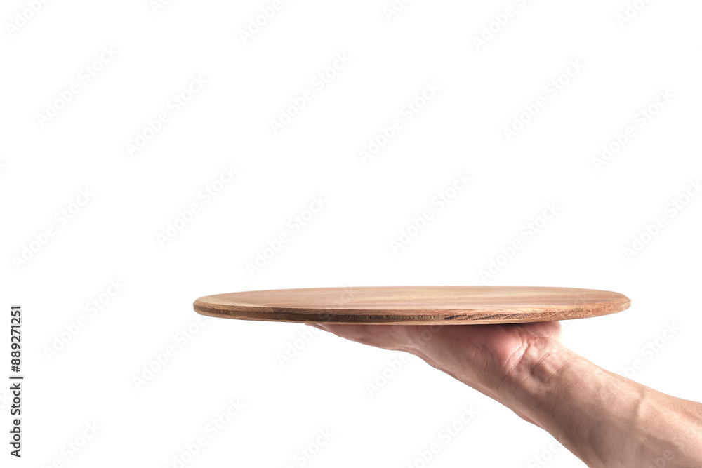 Obraz premium hand holding a plate