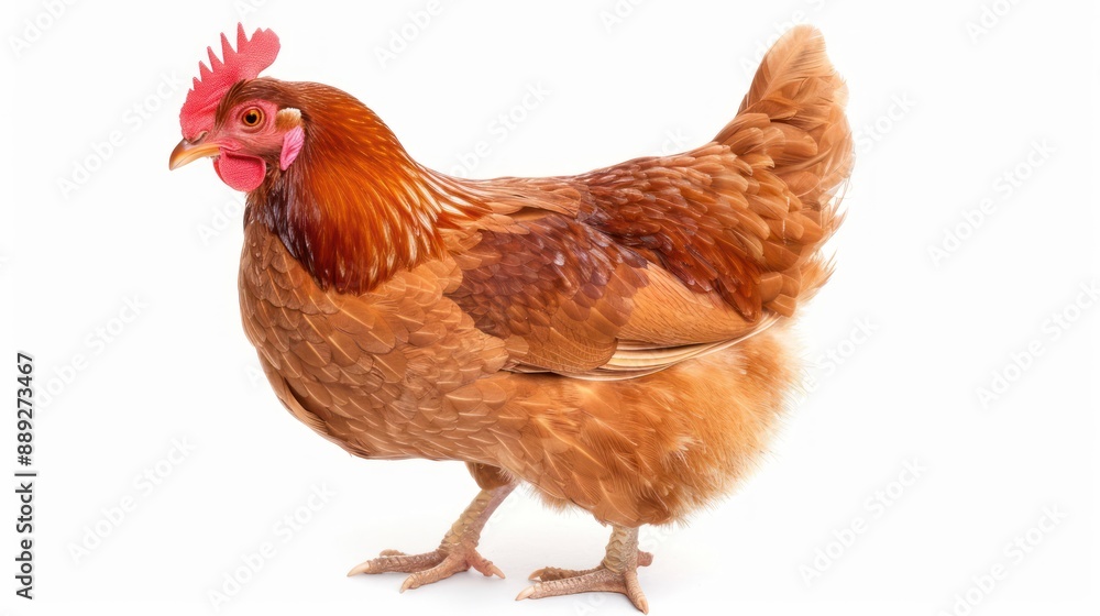 Fototapeta premium Hamburg Chicken full body on white background