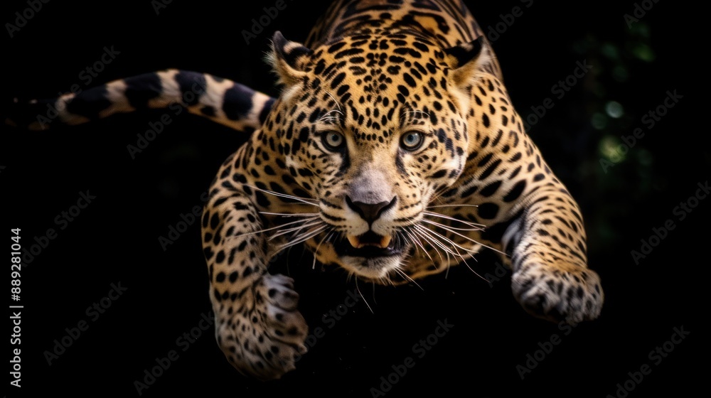 Fototapeta premium Majestic Leopard in Motion