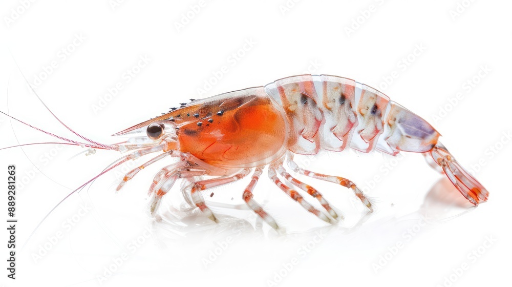 Krill full body on white background Krill full body on white background