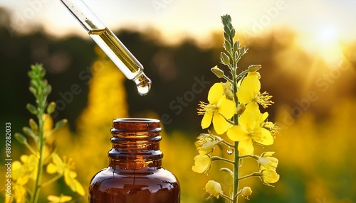 Agrimonia, agrimony, bach flower, glass pipette, transparent drop, brown bottle, nature, edward bach, emotion, mental torture behind a cheerful face, floral therapy, sun, sunshine