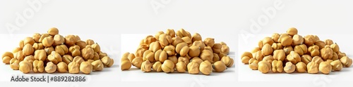 Detailed Hyperrealistic Isolated Png File Of Soft, Smooth Garbanzo Beans (Chickpeas)