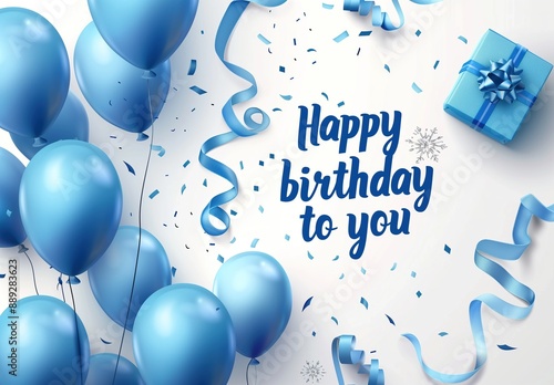 Happy Birthday card design with text 