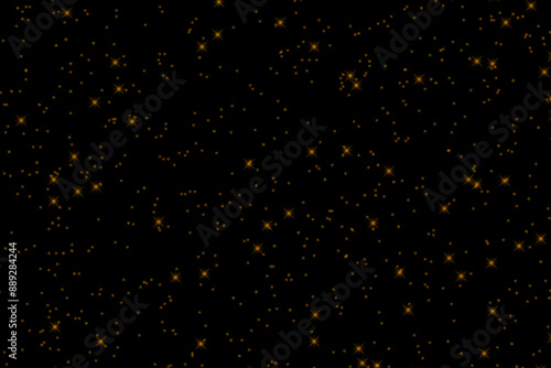 New Year's Eve background with gold sequins on a black background
