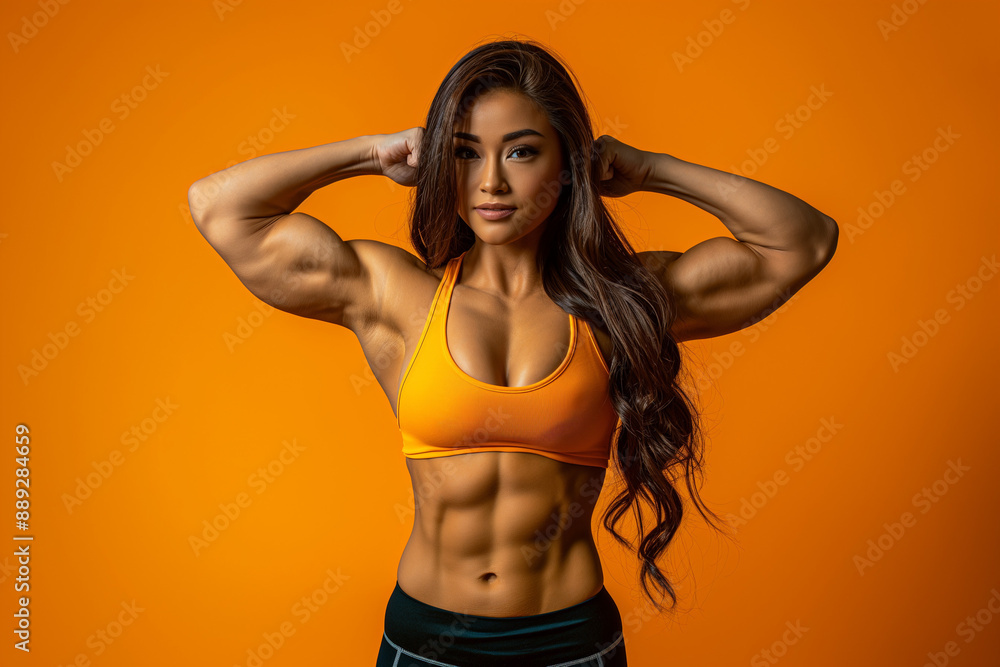 portrait of a femal personal bodybuilder