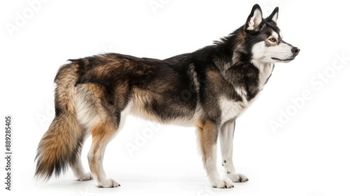 Lapponian Herder full body on white background photo