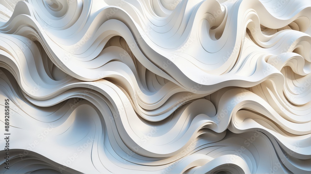 Fototapeta premium Close-up white surface textured Elegant abstract background of